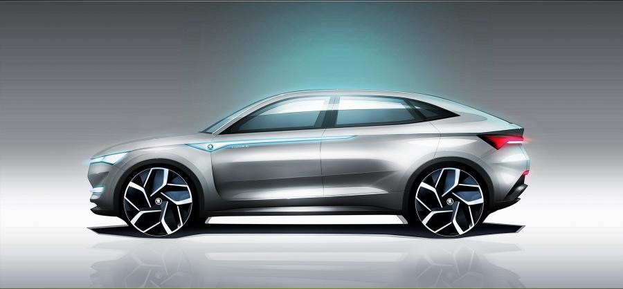Эскиз Skoda VisionE Concept 2017 года  (фото 16 из 41)